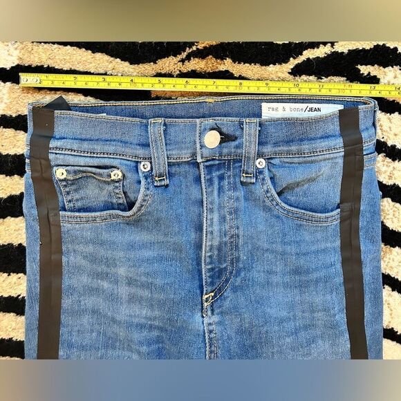RAG & BONE Mid-Rise Skinny Leg Jeans with black side stripes/Size 26 - Picture 7 of 8